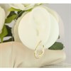 9ct Gold Two Colour Patterned Creole Hoop Earrings - 28mm - G4301 Alternative Image