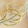 9ct Gold Large Diamond Cut Hoop Earrings - 44mm - G4303 Alternative Image