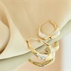 9ct Gold Crystal Creole Hoop Earrings - 16mm - G4310 Alternative Image