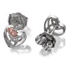 Clogau 9ct Rose Gold And Silver Eternal Love Diamond Heart Earrings - 8mm - G4405 Alternative Image