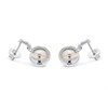 Clogau Silver And 9ct Rose Gold Oyster Pearl Earrings - G44180 Alternative Image