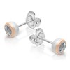 Clogau Silver And 9ct Rose Gold Celebration White Topaz Earrings - G4484 Alternative Image