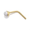 9ct Gold Freshwater Pearl Nose Stud - 2mm - G4506 Alternative Image