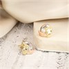 9ct Gold Three Colour Cubic Zirconia Knot Stud Earrings - G4612 Alternative Image