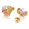 9ct Three Colour Gold Matt Finish Knot Earrings - 9mm - G4617 Alternative Image