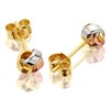 9ct Three Colour Gold Mini Knot Earrings - 5mm - G4621 Alternative Image