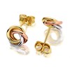 9ct Three Colour Gold Mini Knot Earrings - 8mm - G4624 Alternative Image