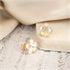 9ct Gold Three Colour Flower Stud Earrings - 11mm - G4626 Alternative Image