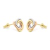9ct Three Colour Gold Knot Stud Earrings - 8mm - G4635 Alternative Image