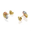 9ct Gold Three Colour Round Stud Earrings - 7mm - G4640 Alternative Image