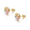9ct Three Colour Gold Knot Stud Earrings - 8mm - G4654 Alternative Image