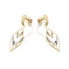 9ct Gold Three Colour Drop Earrings - 33mm drop - G4814 Alternative Image