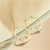 9ct Gold Three Colour Heart Creole Hoop Earrings - 17mm - G4911 Alternative Image