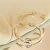 9ct Gold Three Colour Hoop Earrings - 30mm - G4922 Alternative Image