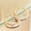 9ct Gold Three Colour Creole Hoop Earrings - 25mm - G4923 Alternative Image