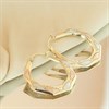 9ct Gold Three Colour Octagonal Creole Hoop Earrings - 25mm - G4924 Alternative Image