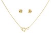 9ct Gold Heart Cubic Zirconia Necklace And Earrings Gift Set - G5016 Alternative Image