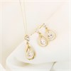 9ct Gold CZ Teardrop Earring And Pendant Set - G5020 Alternative Image