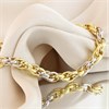Aureus 9ct Bonded Gold On Sterling Silver Two Colour Bracelet - 7.5in - G6005 Alternative Image