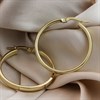 AUREUS Sterling Silver & 9ct Bonded Gold  25mm Hoop Earrings - G60179 Alternative Image