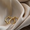 AUREUS Sterling Silver & 9ct Bonded Gold  Small Faceted Hoop Earrings - 15mm - G60184 Alternative Image
