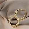 AUREUS Sterling Silver & 9ct Bonded Gold Twisted Hoop Earrings - 20mm - G60189 Alternative Image