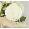 Aureus 9ct Bonded Gold On Sterling Silver Two Colour Twist Hoop Earrings - G6019 Alternative Image