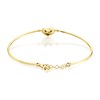 Aureus 9ct Bonded Gold On Sterling Silver Crystal Heart Bangle - G6022 Alternative Image