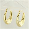 Aureus 9ct Bonded Gold On Sterling Silver Creole Hoop Earrings - G6036 Alternative Image