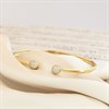Aureus 9ct Bonded Gold On Sterling Silver Cubic Zirconia Torque Bangle - G6048 Alternative Image