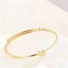 Aureus 9ct Bonded Gold On Sterling Silver CZ Heart Expanding Baby Bangle - G6050 Alternative Image