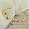 Aureus 9ct Bonded Gold On Sterling Silver Double Ball Bangle - G6078 Alternative Image