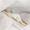 Aureus 9ct Bonded Gold On Sterling Silver Two Colour Twist Bangle - G6081 Alternative Image
