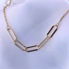9ct Gold Paperlink Station 7.5in Bracelet - G64120 Alternative Image