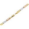 9ct Three Colour Gold Greek Key Bracelet - 7.25in - G6490 Alternative Image