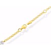 9ct Two Colour Gold Link And Disk Anklet - 10in - G7909 Alternative Image