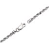 9ct White Gold Rope Anklet - 10in - G7910 Alternative Image