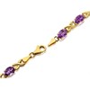 9ct Gold Amethyst Kisses Bracelet - 7.5in - EXCLUSIVE - G8302 Alternative Image