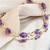 9ct Gold Amethyst Kisses Bracelet - 7.5in - EXCLUSIVE - G8302 Alternative Image