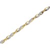 9ct Gold Two Colour Cubic Zirconia Figure Of Eight Bracelet - 7.5in - G8307 Alternative Image