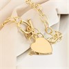 9ct Gold Heart Charm T-Bar Belcher Bracelet - 7.5in - G8318 Alternative Image