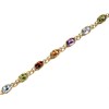 9ct Gold Multi Stone Bracelet - 7.5in - G8341 Alternative Image