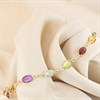 9ct Gold Multi Stone Bracelet - 7.5in - G8341 Alternative Image