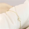9ct Gold Mother Of Pearl Three Floral Station Bracelet - G8352 Alternative Image