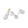 Night & Day Silver And 9ct Gold Double CZ Earrings - G9965 Alternative Image