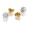 18ct Yellow Gold Diamond Solitaire Stud Earrings - 77pts per pair - F-G/I2 - H07431 Alternative Image