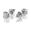 18ct White Gold Diamond Solitaire Stud Earrings - 1.01ct per pair - G-H/I1 - H10482 Alternative Image