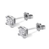 18ct White Gold Diamond Solitaire Stud Earrings - 1.01ct per pair - I/I2 - H1052 Alternative Image