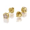 18ct Yellow Gold Diamond Solitaire Stud Earrings - 1.02ct per pair - L-M/SI1-I1 - H10632 Alternative Image