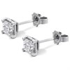 18ct White Gold Diamond Solitaire Earrings - 1.04ct/pair - J/I2 - H1083 Alternative Image